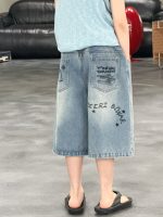 【90-160】ショートパンツ 男の子 プリント ジーンズ ゆったり - 画像 (4)