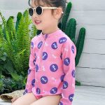 【90-140】水着 かわいい ハーフジッパー スイムウェア - 画像 (9)