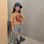 【80-130】半袖Tシャツ 女の子 プリント ルーズ - 画像 (3)
