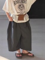【100-150】ショートパンツ 無地 ゆったり 夏新作 - 画像 (3)