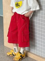 【90-160】ショートパンツ 男の子 ワイドレッグ カーゴパンツ - 画像 (3)