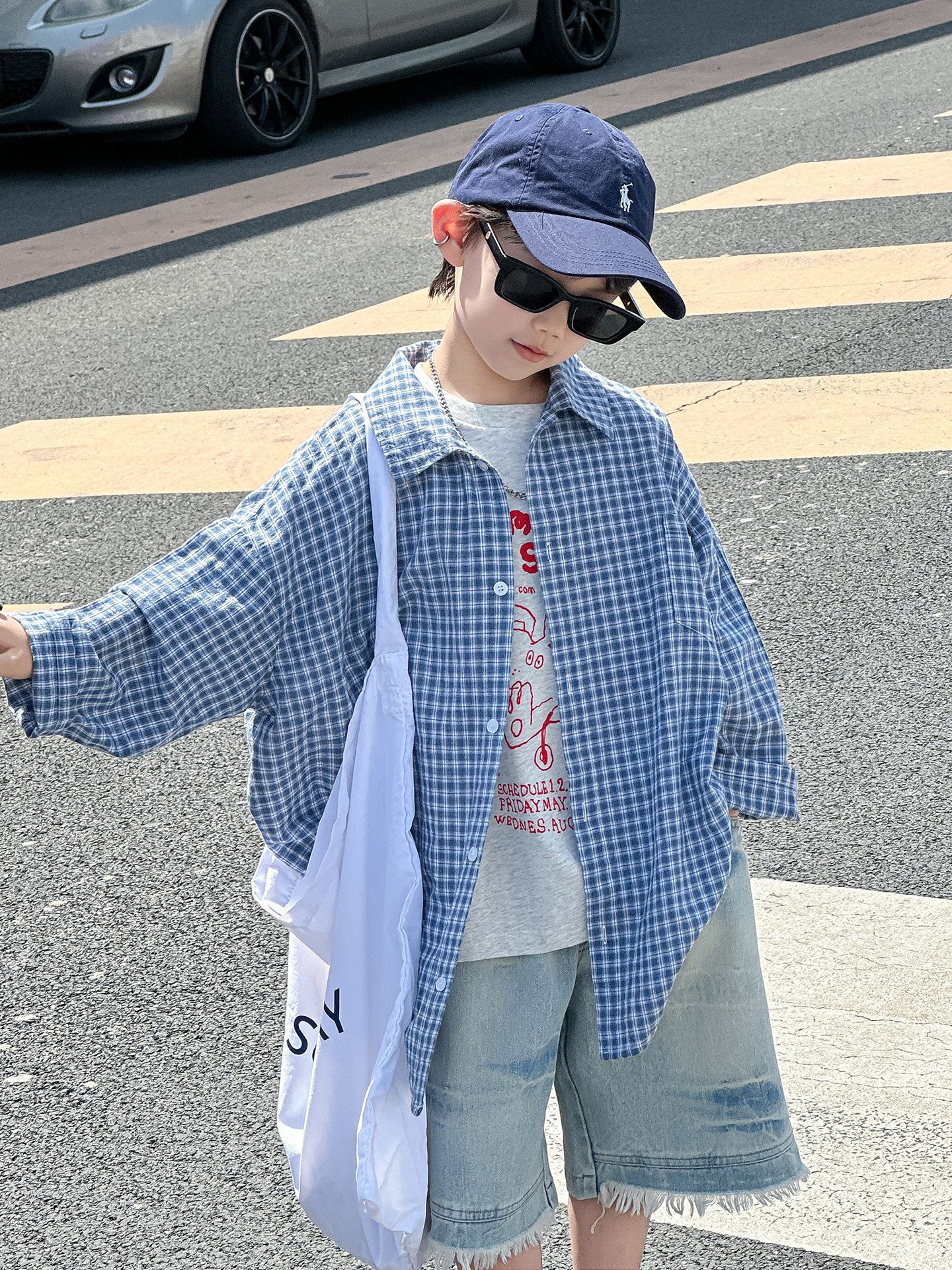 O1CN019sVC801IH8RBKG9oO_2215116460867-0-cib.jpg 【90-130】シャツorショートパンツ 男の子 チェック柄 クール - 画像 (1)