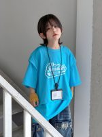 【100-150】Tシャツ 切り替え 半袖 プリント ゆったり - 画像 (2)