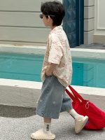 【90-160】半袖シャツ 男の子 プリント 英字 レトロ - 画像 (3)