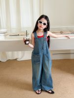 【100-170】デニムサロペット 女の子 カジュアル 合わせやすい - 画像 (5)