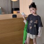 【100-170】トップス 女の子 おしゃれ レイヤード風 レース 切り替え - 画像 (5)