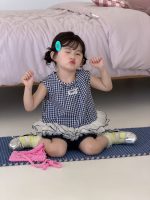 【90-140】トップス 女の子 ノースリーブ チェック柄 切り替え - 画像 (6)