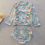 【100-140】水着 フリル 長袖 ファッション スイムウェア - 画像 (11)