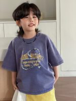 【100-150】Tシャツ 夏新作 ランドネック 半袖 プリント - 画像 (4)