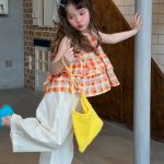 【90-140】ベストorパンツ 女の子 チェック柄 ホルターネック - 画像 (3)