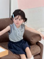 【80-140】セットアップ 女の子 ノースリープ プリーツ - 画像 (3)