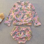 【100-140】水着 フリル 長袖 ファッション スイムウェア - 画像 (8)