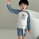 【85-135】水着 ロングスリーブ セパレート スイムウェア - 画像 (3)