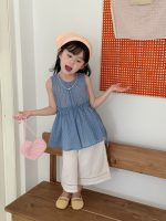 【90-140】トップス 女の子 チェック柄 ノースリープ - 画像 (2)