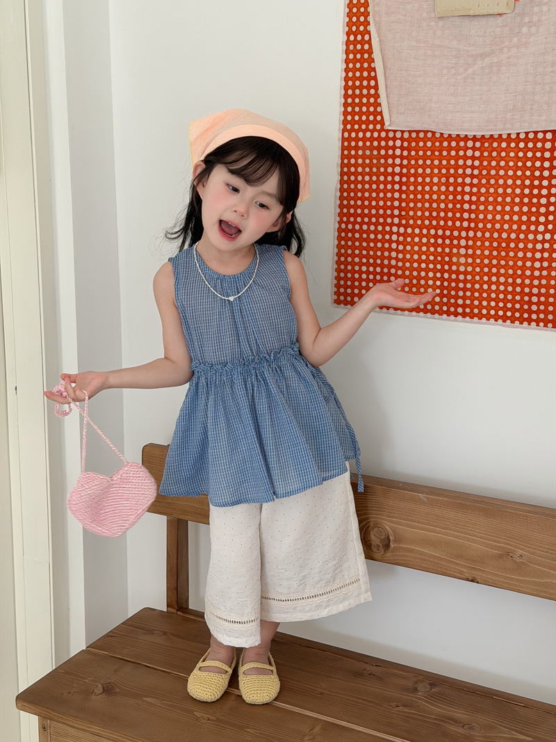 O1CN01DCpqv61ZxahRGH8Fb_4266583261-0-cib.jpg 【90-140】トップス 女の子 チェック柄 ノースリープ - 画像 (1)