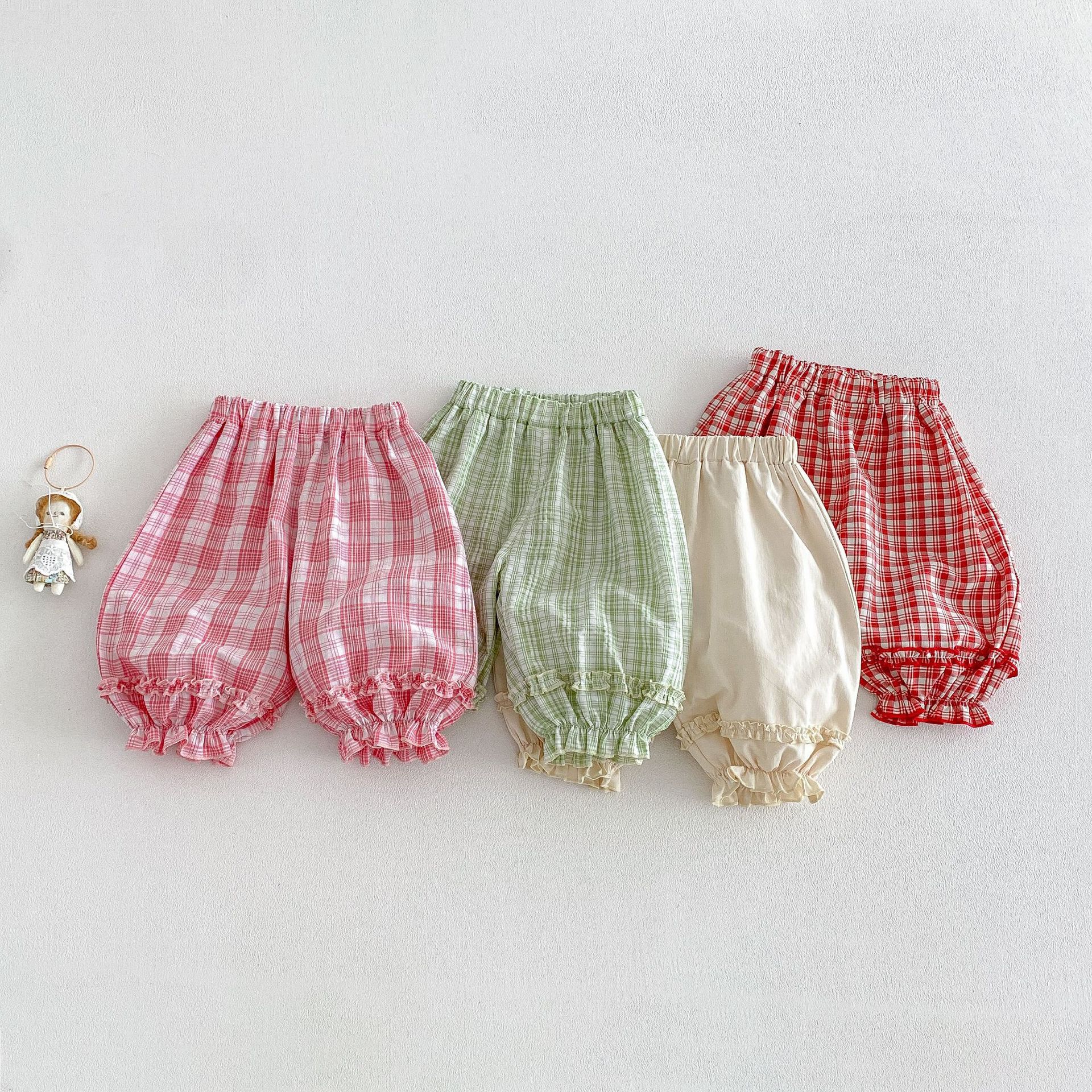 O1CN01EBVjyf1NwsgbNwyoP_2214783851635-0-cib.jpg 【73-120】パンツ ベビー 女の子 フリルデザイン ゆったり - 画像 (1)