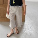 【80-130】ショートパンツ 女の子 チェック柄 フリル - 画像 (3)