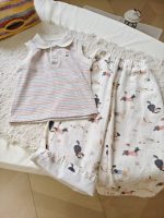 【90-150】ベストorパンツ 女の子 ボーダー柄 イヌ ファッション - 画像 (5)