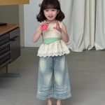 【90-150】ベスト 女の子 レース フリル おしゃれ