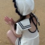 【90-140】水着 セーラー かわいい スイムウェア - 画像 (4)