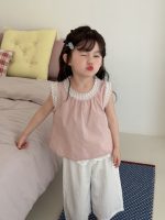 【90-140】ベスト 女の子 レース フリル スウィート - 画像 (2)