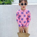 【90-140】水着 かわいい ハーフジッパー スイムウェア - 画像 (6)