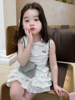 【80-130】ワンピース 女の子 ノースリーブ ティアード 韓国風 - 画像 (5)