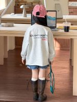 【100-170】長袖Ｔシャツ 女の子 ゆったり 英字プリント - 画像 (4)