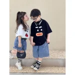 【100-150】Tシャツ シンプル カワイイ カジュアル - 画像 (4)