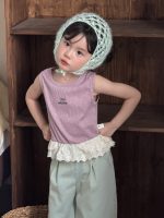 【90-140】ベスト 女の子 レース フリル ニット - 画像 (4)