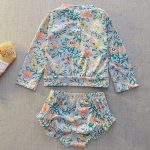 【100-140】水着 フリル 長袖 ファッション スイムウェア - 画像 (12)