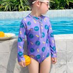 【90-140】水着 かわいい ハーフジッパー スイムウェア - 画像 (13)
