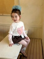 【90-150】トップス 女の子 レイヤード バタフライ かわいい - 画像 (6)