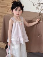【90-140】ベスト 女の子 フリル かわいい ゆったり - 画像 (3)