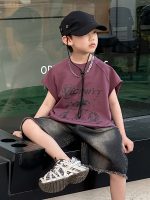 【90-130】半袖Tシャツorショートパンツ 男の子 ストリート風 ファッション - 画像 (3)