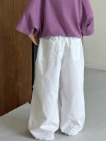 【90-160】パンツ 男の子 無地 ワイドレッグ カーゴパンツ - 画像 (5)