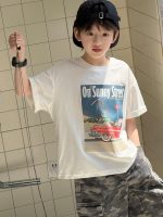 【100-160】Tシャツ 半袖 ラウンドネック ストリート カジュアル おしゃれ見え