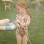 【90-150】水着 フロントジップ 長袖 花柄 かわいい - 画像 (16)