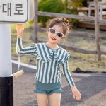 【90-140】水着 ストライプ フリル おしゃれ - 画像 (14)