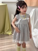 【90-140】ベストorキャミソールワンピース 女の子 レースフリル スウィート - 画像 (4)