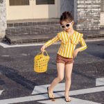 【90-140】水着 ストライプ フリル おしゃれ - 画像 (12)