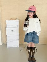 【100-170】ショートパンツ 女の子 デニム ダメージ風 カジュアル - 画像 (6)