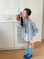【100-170】シャツ 女の子 チェック柄 日焼け防止 - 画像 (4)