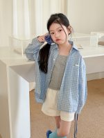 【100-170】シャツ 女の子 チェック柄 日焼け防止 - 画像 (3)