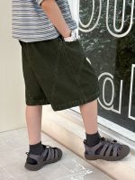 【100-160】5分丈デニムショーツ キッズ 中腰フィット 微弾性 動きやすい - 画像 (3)