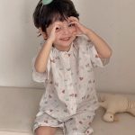 【90-160】ルームウェア 男の子 半袖 前開き カートゥーンプリント