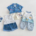 【73-120】ベストor半袖Tシャツorパンツ ベビー かわいい カジュアル - 画像 (3)