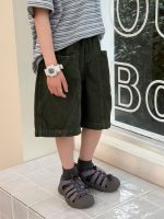 【100-160】5分丈デニムショーツ キッズ 中腰フィット 微弾性 動きやすい - 画像 (5)