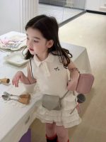 【80-130】ワンピース 女の子 ノースリーブ ティアード 韓国風 - 画像 (3)