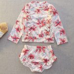 【100-140】水着 フリル 長袖 ファッション スイムウェア - 画像 (9)